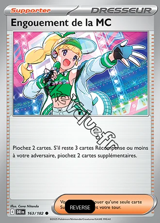 Carte Pokémon Engouement de la MC Reverse n°163 de la série Rivalités Destinées