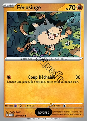 Carte Pokémon Férosinge  Reverse n°090 de la série Rivalités Destinées