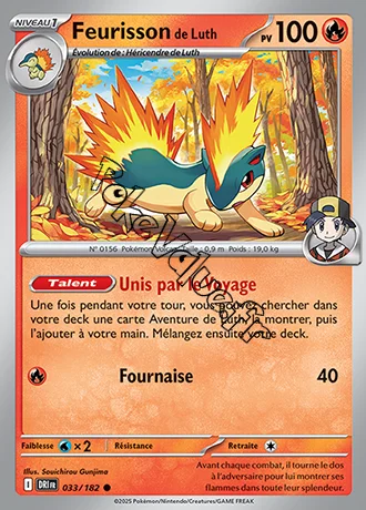 Carte Pokémon Feurisson de Luth  n°033 de la série Rivalités Destinées