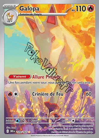 Carte Pokémon Galopa  n°189 de la série Rivalités Destinées