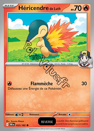 Carte Pokémon Héricendre de Luth  Reverse n°032 de la série Rivalités Destinées