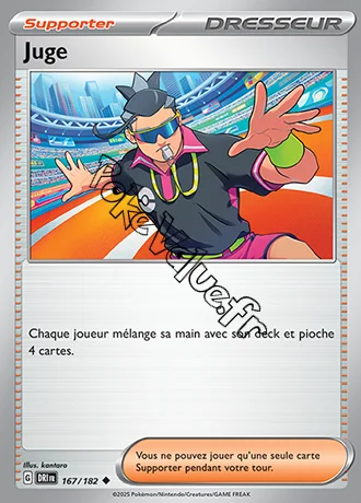 Carte Pokémon Juge n°167 de la série Rivalités Destinées