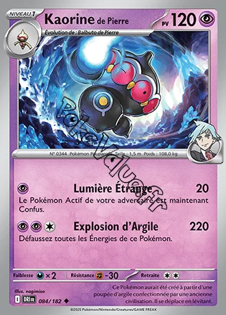 Carte Pokémon Kaorine de Pierre  n°084 de la série Rivalités Destinées