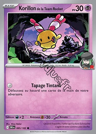 Carte Pokémon Korillon de la Team Rocket  n°085 de la série Rivalités Destinées