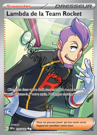 Carte Pokémon Lambda de la Team Rocket n°226 de la série Rivalités Destinées