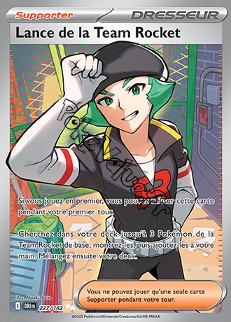 Carte Pokémon Lance de la Team Rocket n°227 de la série Rivalités Destinées