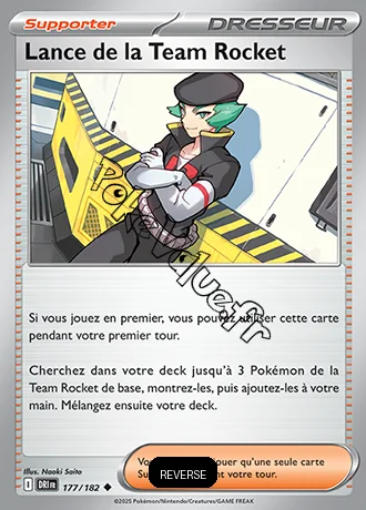 Carte Pokémon Lance de la Team Rocket Reverse n°177 de la série Rivalités Destinées