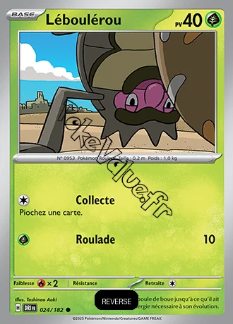 Carte Pokémon Léboulérou  Reverse n°024 de la série Rivalités Destinées
