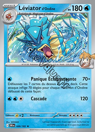 Carte Pokémon Léviator de Ondine  n°049 de la série Rivalités Destinées