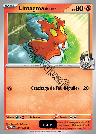 Carte Pokémon Limagma de Luth  Reverse n°035 de la série Rivalités Destinées