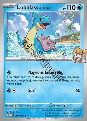 Carte Pokémon Lokhlass de Ondine  n°050 de la série Rivalités Destinées