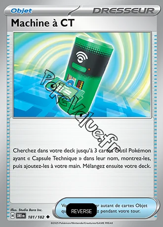 Carte Pokémon Machine à CT Reverse n°181 de la série Rivalités Destinées