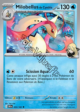 Carte Pokémon Milobellus de Cynthia  n°053 de la série Rivalités Destinées