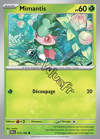 Carte Pokémon Mimantis  n°013 de la série Rivalités Destinées