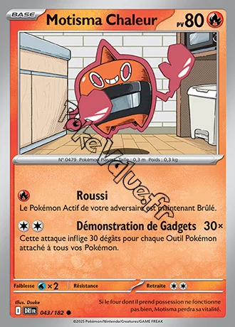 Carte Pokémon Motisma Chaleur  n°043 de la série Rivalités Destinées