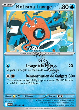 Carte Pokémon Motisma Lavage  n°061 de la série Rivalités Destinées