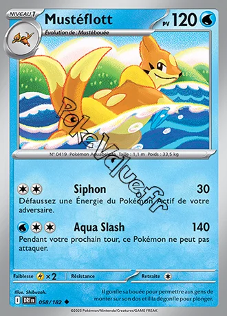 Carte Pokémon Mustéflott  n°058 de la série Rivalités Destinées