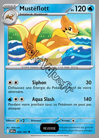 Carte Pokémon Mustéflott  Reverse n°058 de la série Rivalités Destinées