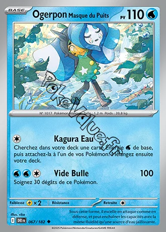 Carte Pokémon Ogerpon Masque du Puits  n°067 de la série Rivalités Destinées