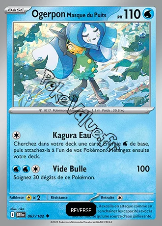 Carte Pokémon Ogerpon Masque du Puits  Reverse n°067 de la série Rivalités Destinées