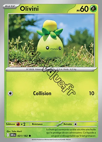 Carte Pokémon Olivini  n°021 de la série Rivalités Destinées