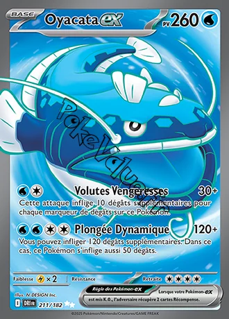Carte Pokémon Oyacata ex  n°211 de la série Rivalités Destinées