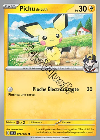 Carte Pokémon Pichu de Luth  n°071 de la série Rivalités Destinées