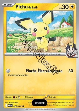 Carte Pokémon Pichu de Luth  Reverse n°071 de la série Rivalités Destinées