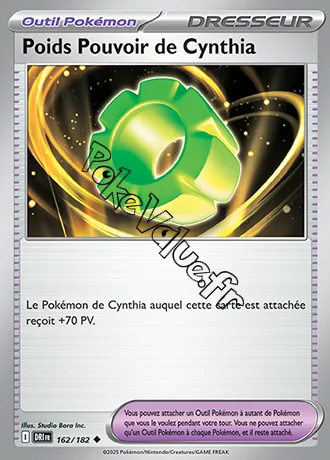 Carte Pokémon Poids Pouvoir de Cynthia n°162 de la série Rivalités Destinées
