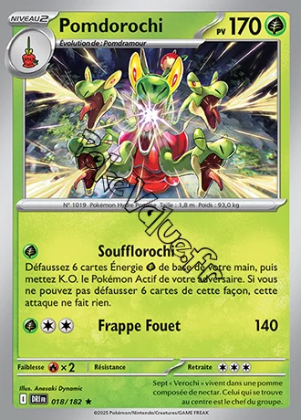 Carte Pokémon Pomdorochi  n°018 de la série Rivalités Destinées