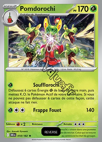 Carte Pokémon Pomdorochi  Reverse n°018 de la série Rivalités Destinées