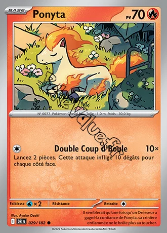 Carte Pokémon Ponyta  n°029 de la série Rivalités Destinées