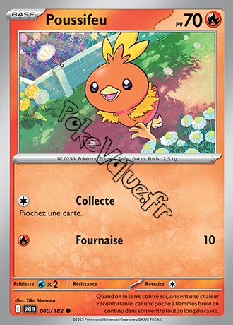 Carte Pokémon Poussifeu  n°040 de la série Rivalités Destinées