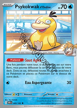 Carte Pokémon Psykokwak de Ondine  n°045 de la série Rivalités Destinées