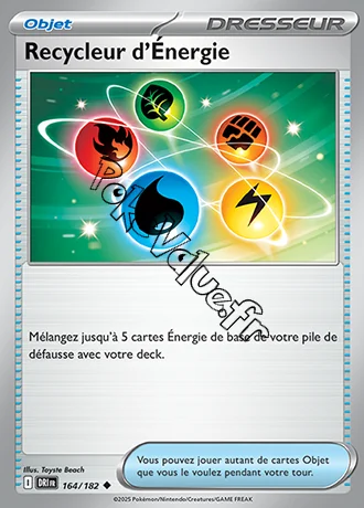 Carte Pokémon Recycleur d'Énergie n°164 de la série Rivalités Destinées