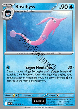 Carte Pokémon Rosabyss  Reverse n°056 de la série Rivalités Destinées