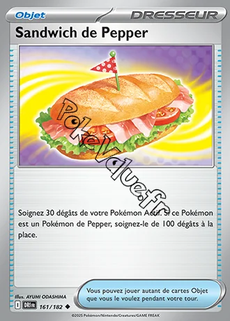 Carte Pokémon Sandwich de Pepper n°161 de la série Rivalités Destinées