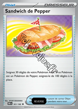 Carte Pokémon Sandwich de Pepper Reverse n°161 de la série Rivalités Destinées