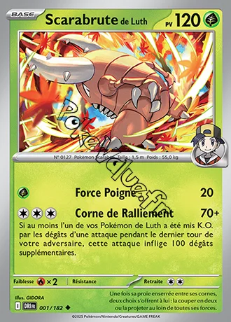 Carte Pokémon Scarabrute de Luth  n°001 de la série Rivalités Destinées