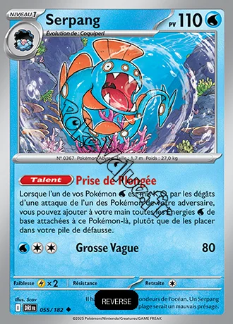 Carte Pokémon Serpang  Reverse n°055 de la série Rivalités Destinées