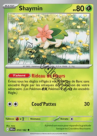 Carte Pokémon Shaymin  n°010 de la série Rivalités Destinées