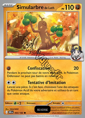 Carte Pokémon Simularbre de Luth  Reverse n°093 de la série Rivalités Destinées