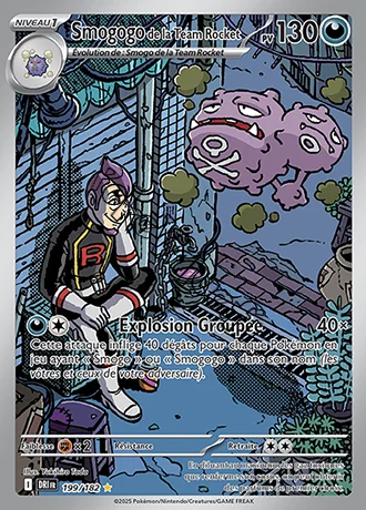 Carte Pokémon Smogogo de la Team Rocket  n°199 de la série Rivalités Destinées