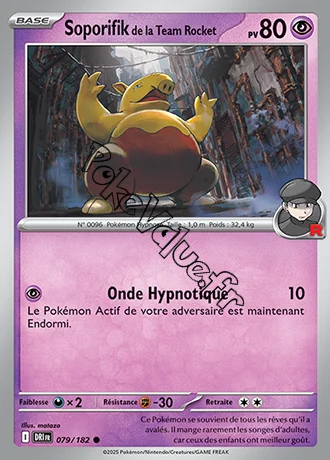 Carte Pokémon Soporifik de la Team Rocket  n°079 de la série Rivalités Destinées