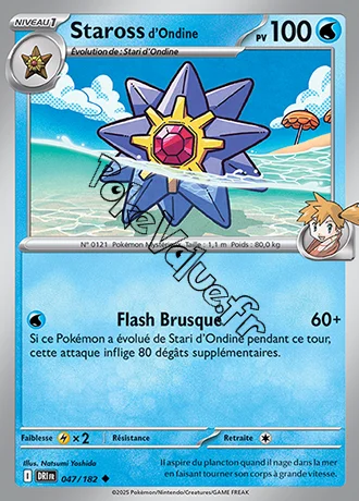 Carte Pokémon Staross de Ondine  n°047 de la série Rivalités Destinées