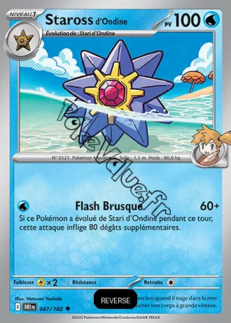 Carte Pokémon Staross de Ondine  Reverse n°047 de la série Rivalités Destinées