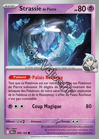 Carte Pokémon Strassie de Pierre  n°086 de la série Rivalités Destinées