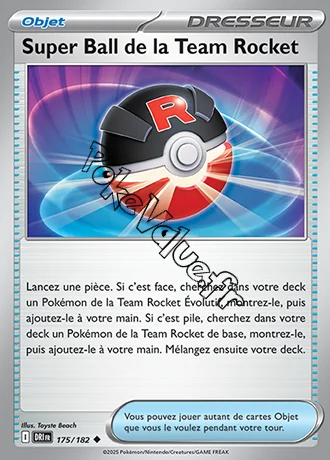 Carte Pokémon Super Ball de la Team Rocket n°175 de la série Rivalités Destinées