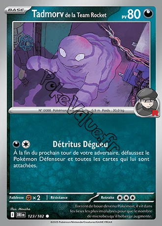 Carte Pokémon Tadmorv de la Team Rocket  n°123 de la série Rivalités Destinées