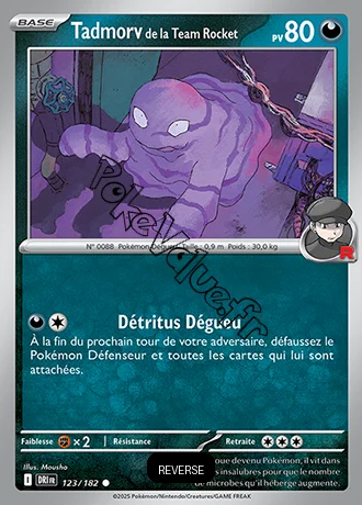 Carte Pokémon Tadmorv de la Team Rocket  Reverse n°123 de la série Rivalités Destinées